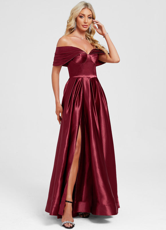 Robe Chic Bordeaux Élégante - gallery 1