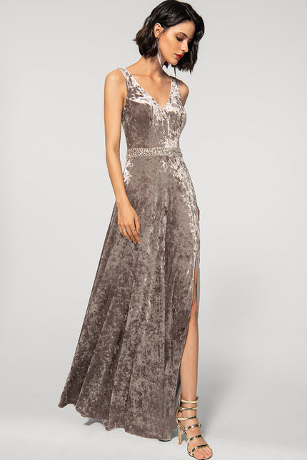 Robe Chic Velours Sombre