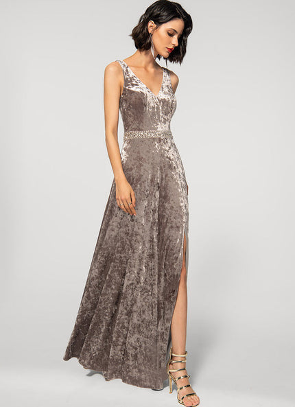 Robe Chic Velours Sombre