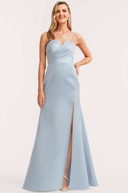 Robe Chic Satinée Rose Pâle - gallery 3