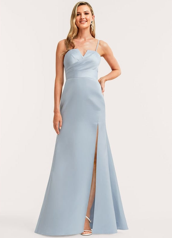 Robe Chic Satinée Rose Pâle - gallery 3