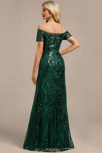 Robe Chic Émeraude Pailletée - gallery 6