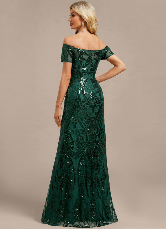 Robe Chic Émeraude Pailletée - gallery 6