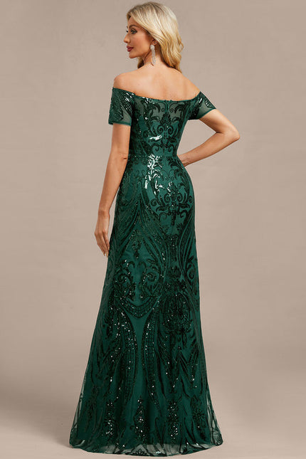 Robe Chic Émeraude Pailletée - gallery 6