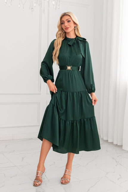 Robe Chic Midi Émeraude - gallery 1
