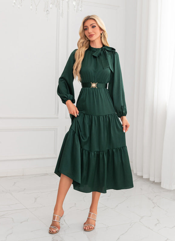 Robe Chic Midi Émeraude - gallery 1