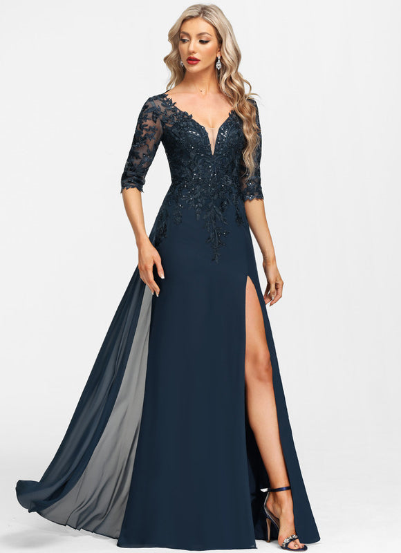 Robe Chic Éblouissante Marine - gallery 4