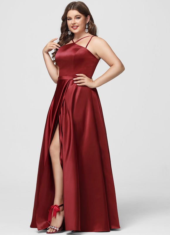 Robe Chic Satiné Rubis Éthéré - gallery 7