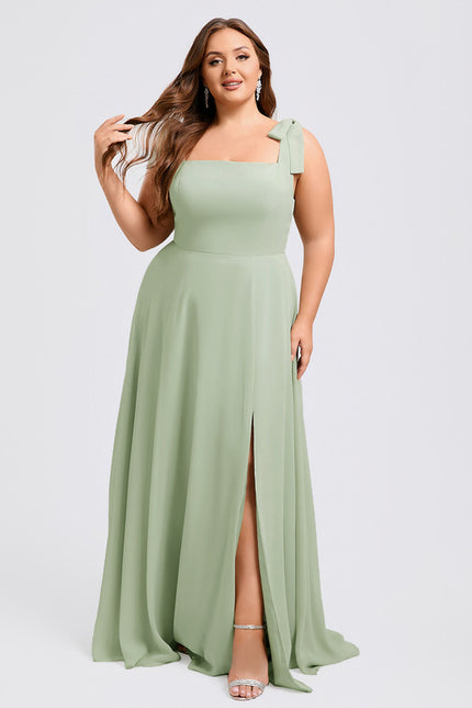 Robe Chic Longue Verte Élégante - gallery 4