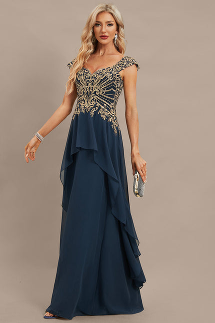 Robe Chic Élégance Marine Ornée - gallery 8