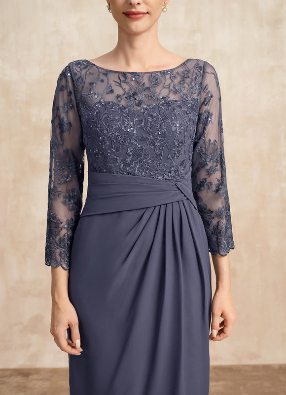 Robe Chic Violet Illusion Dentelle Courte - gallery 4