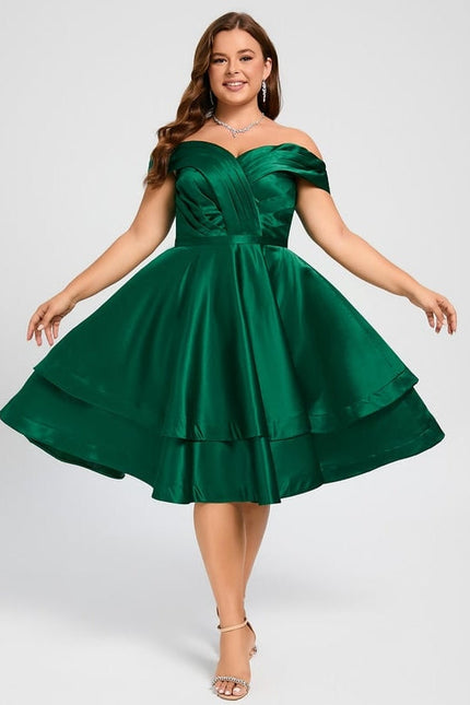 Robe Chic Satinée Trapèze - gallery 5