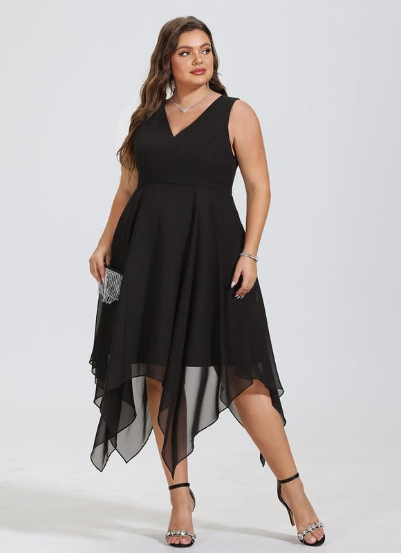 Robe Chic Asymétrique Vaporeuse - gallery 7