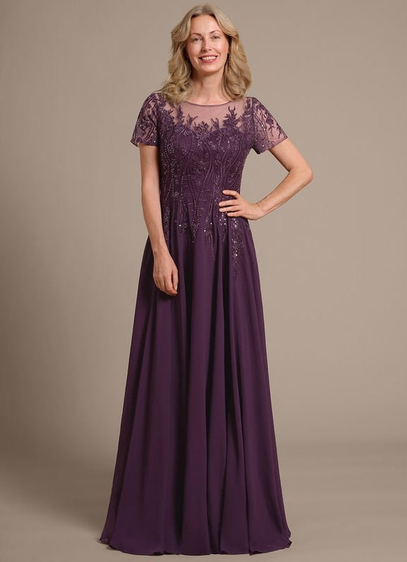 Robe Chic Violette Brodée