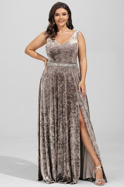 Robe Chic Velours Sombre - gallery 4