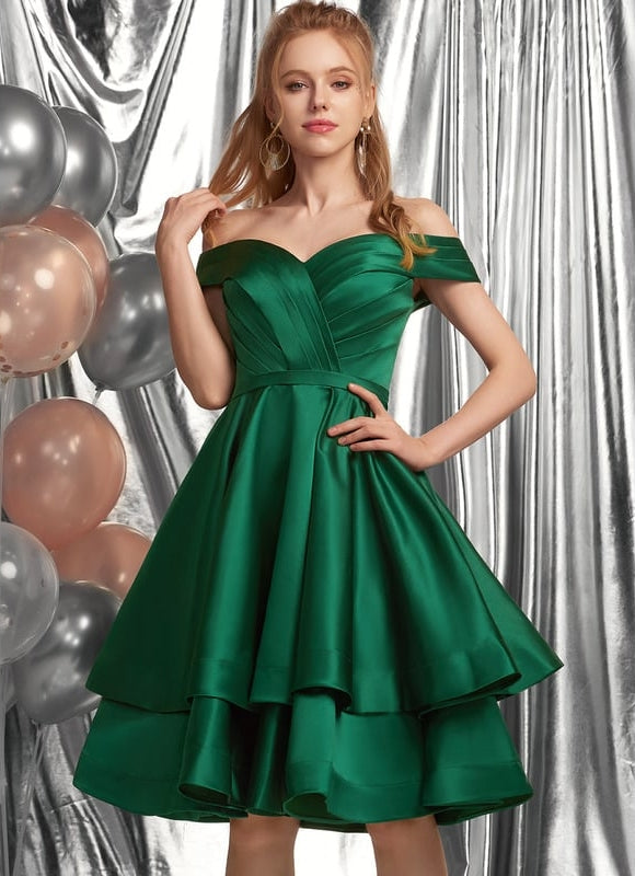 Robe Chic Satinée Trapèze - gallery 3