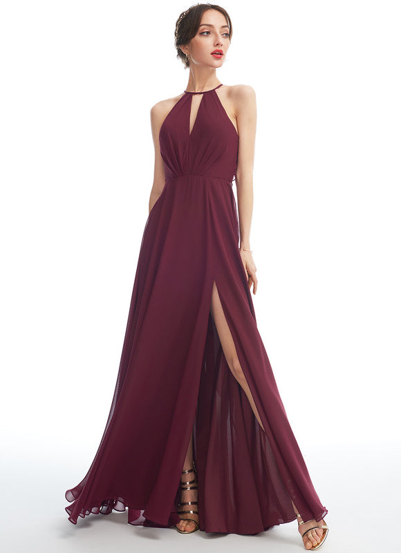 Robe Chic Bleu Drapé