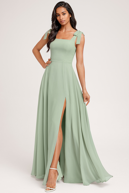 Robe Chic Longue Verte Élégante