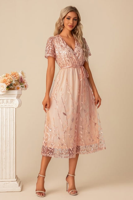 Robe Chic Cocktail Pailletée - gallery 2