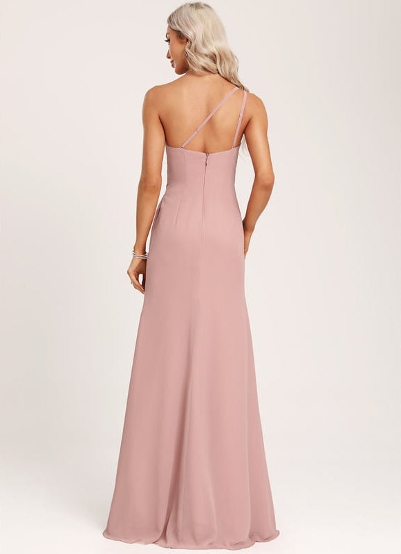 Robe Chic Asymétrique Beige - gallery 3