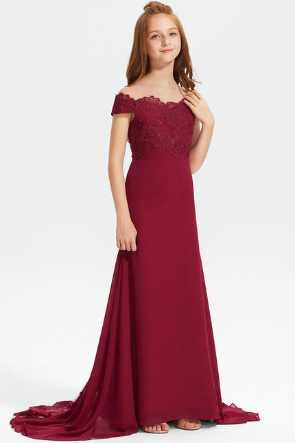 Robe Chic Dentelle Bordeaux - gallery 1