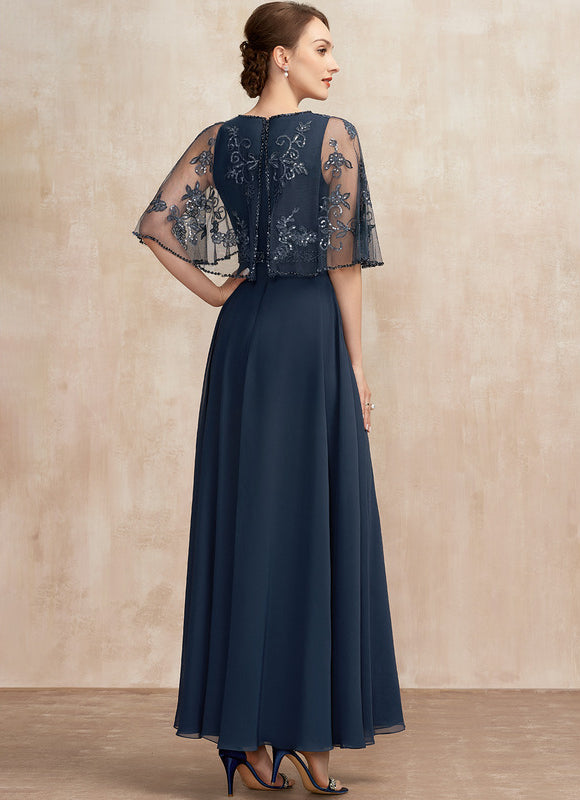Robe Chic Bleu Marine Élégante - gallery 6