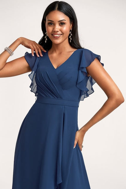 Robe Chic Fluide Bleu Nuit - gallery 1