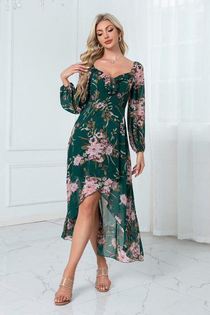 Robe Chic Florale Asymétrique - gallery 5