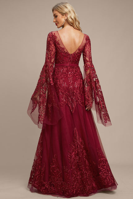 Robe Chic Écarlate Ornée - gallery 3
