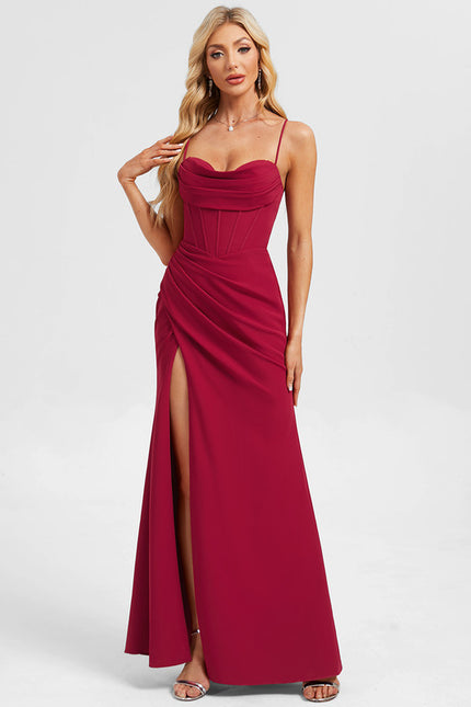 Robe Chic Crêpe Rubis - gallery 1
