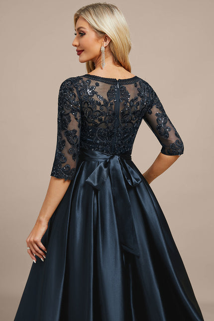 Robe Chic De Soirée Satinée - gallery 7