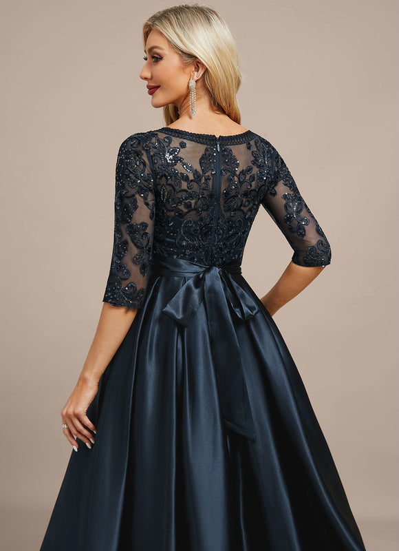 Robe Chic De Soirée Satinée - gallery 7