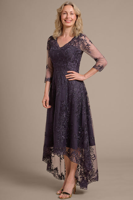 Robe Chic Dentelle Violette - gallery 4
