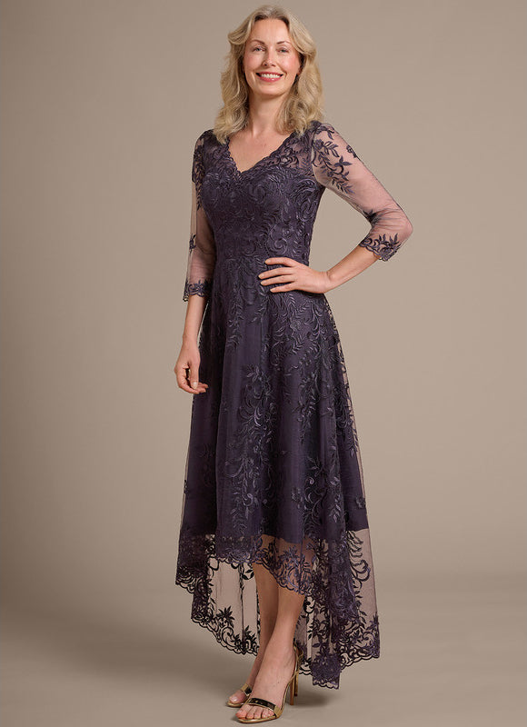Robe Chic Dentelle Violette - gallery 4