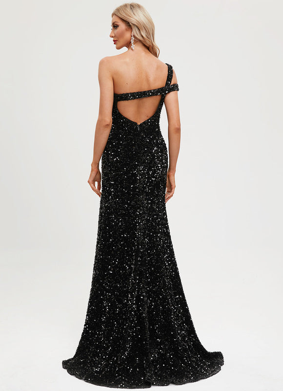 Robe Chic Pailletée Noire - gallery 5