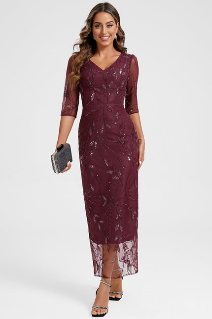 Robe Chic Soirée Bordeaux - gallery 1