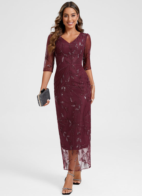 Robe Chic Soirée Bordeaux - gallery 1