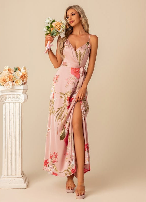 Robe Chic Longue Florale Rose - gallery 4