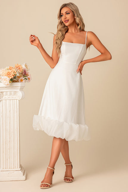 Robe Chic Bleu Ciel Évasée - gallery 3