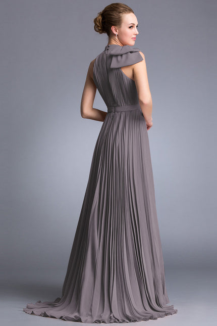 Robe Chic Satiné Taupe - gallery 2