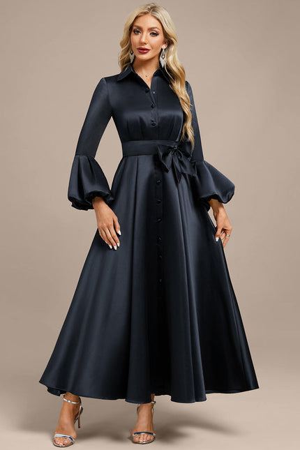 Robe Chic Satinée Longue Élégante - gallery 4