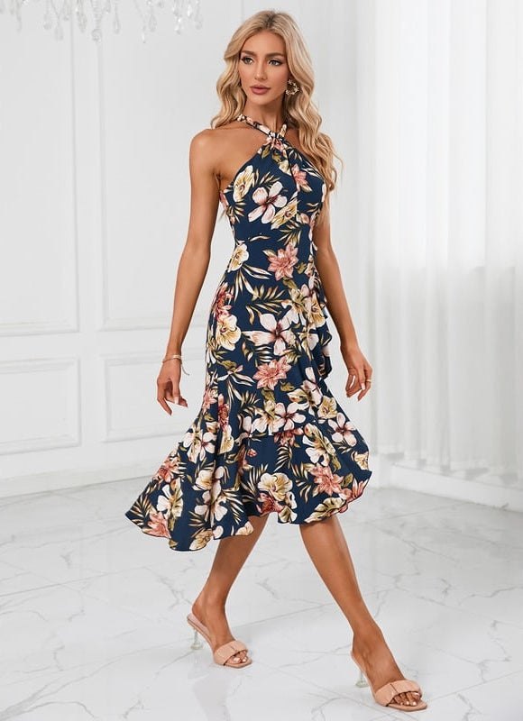 Robe Chic Fleurie Satinée - gallery 2