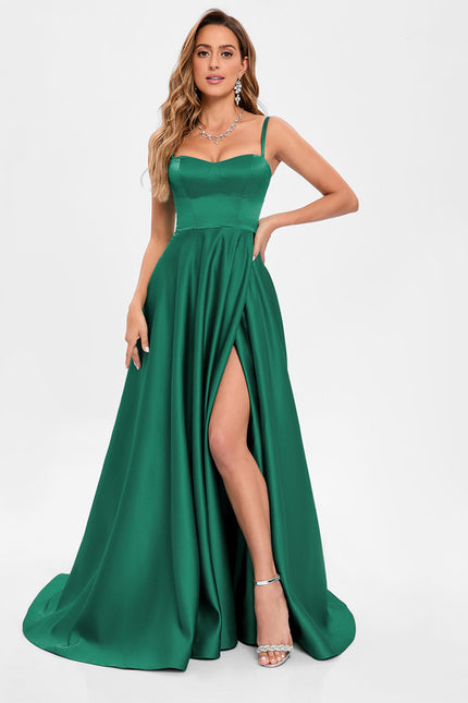 Robe Chic Satin Éclat Verdoyant