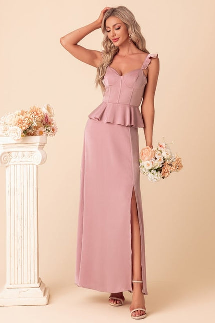 Robe Chic Peplum Satinée - gallery 2