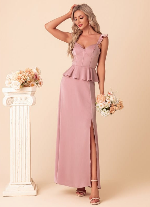 Robe Chic Peplum Satinée - gallery 2