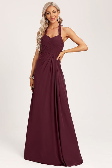 Robe Chic Bleu Drapé