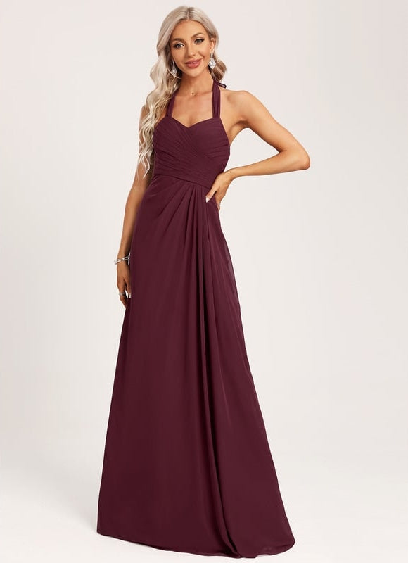 Robe Chic Bleu Drapé
