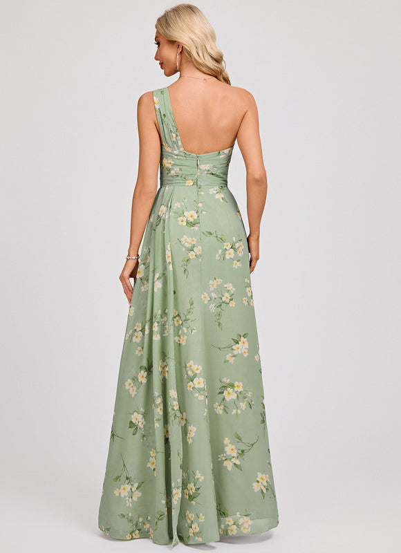 Robe Chic Asymétrique Beige - gallery 5