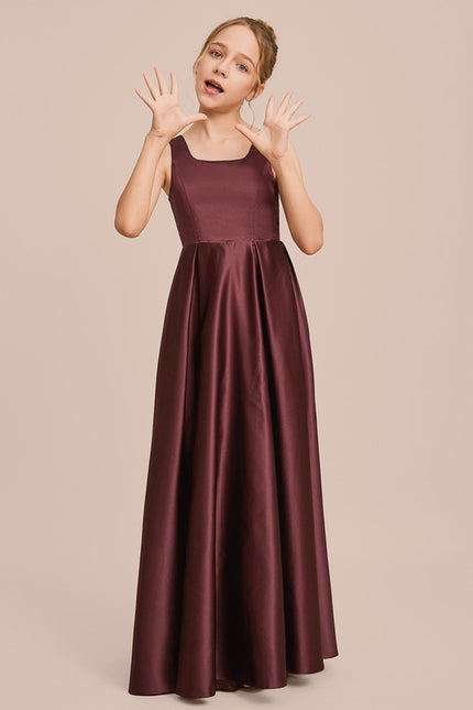 Robe Chic Bleu Satiné - gallery 4