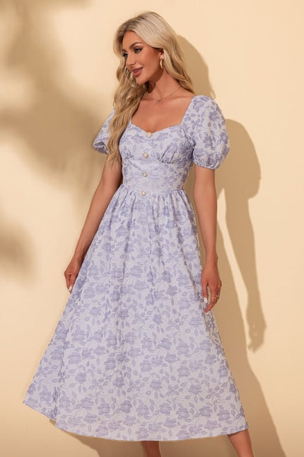 Robe Chic Midi Rose Fleuri - gallery 3